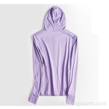 Hoodie voor dames Zip lange mouw shirts zon-proof kleding